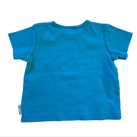 Vintage Y2K early 2000s turquoise Mudd handprint logo graphic t-shirt - Picture 2 of 4